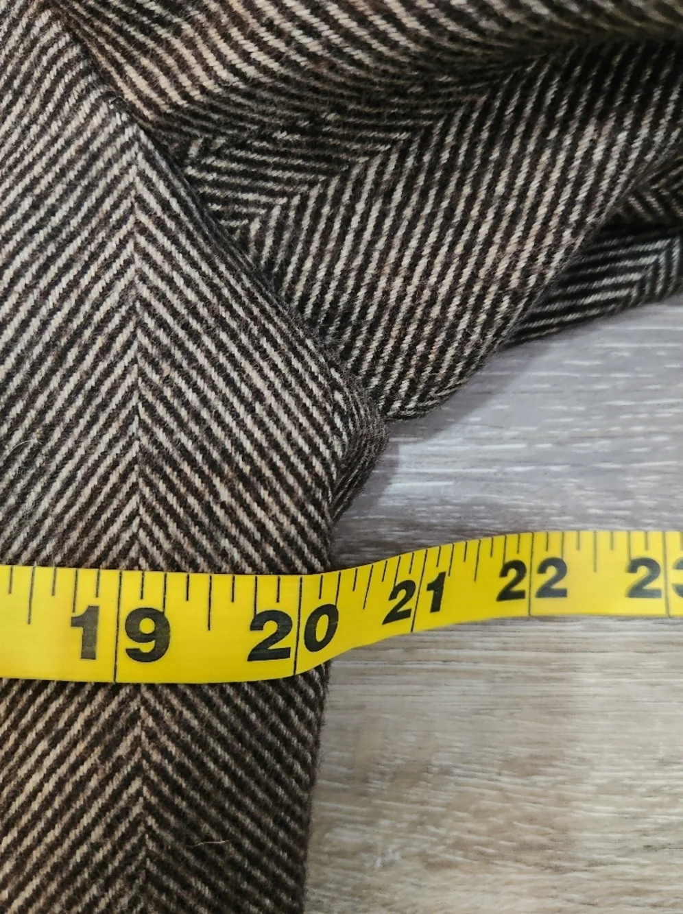 Zara Man  Men's Brown Herringbone Wool-Blend Overcoat Size Small